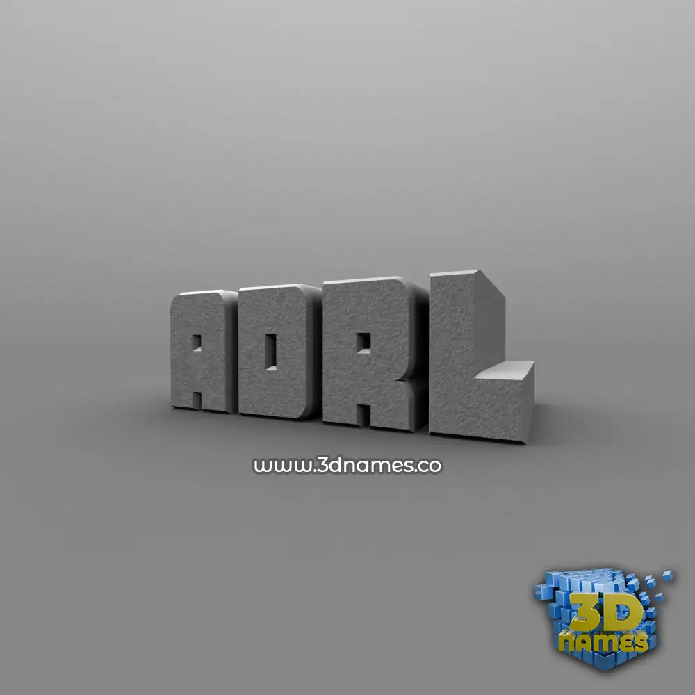 adrl in Solid Grey style - 3D name wallpaper
