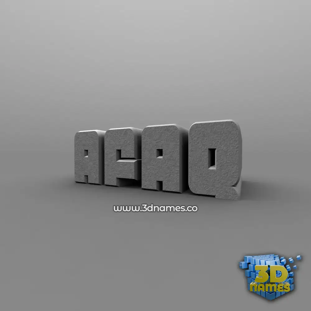 afaq in Solid Grey style - 3D name wallpaper