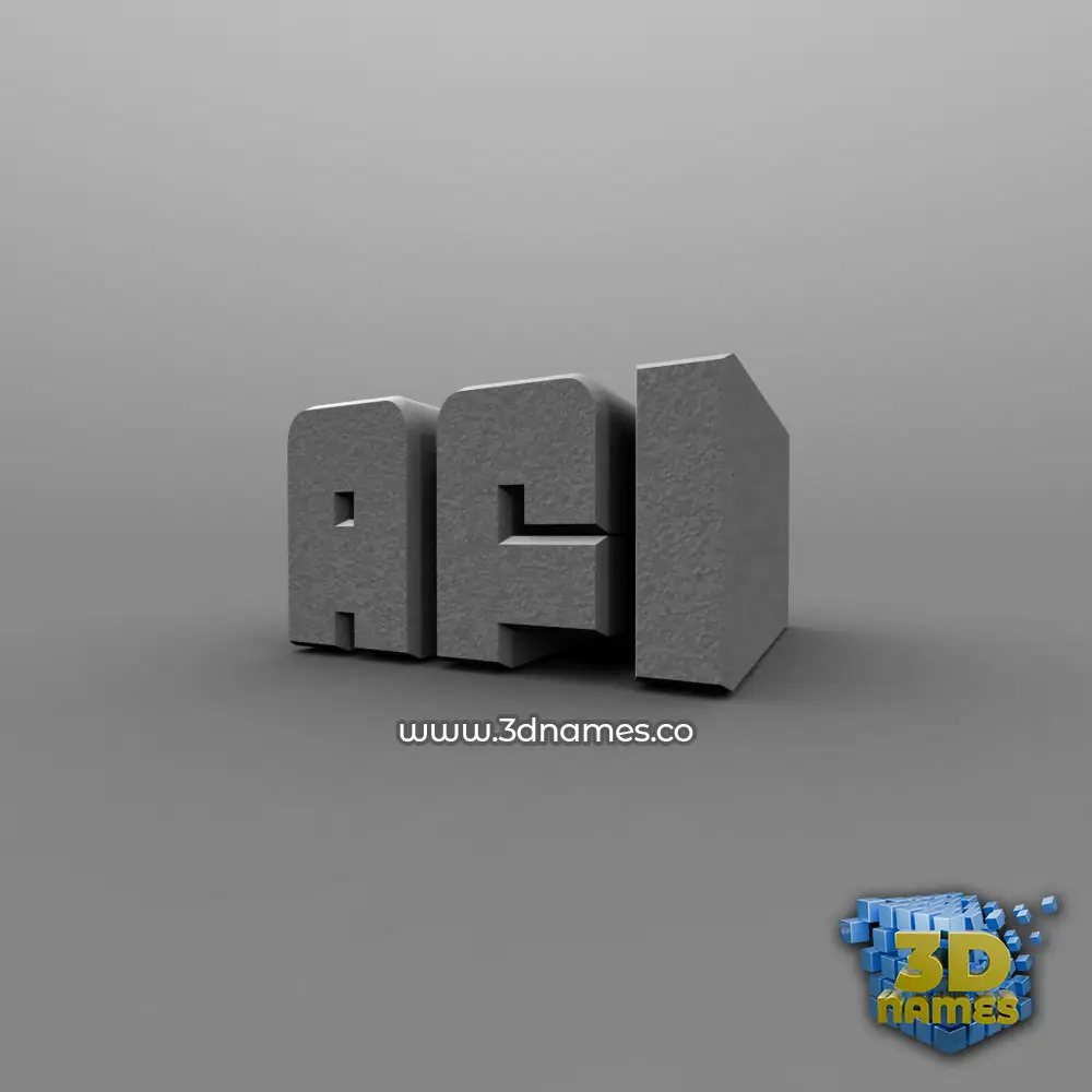 afi in Solid Grey style - 3D name wallpaper