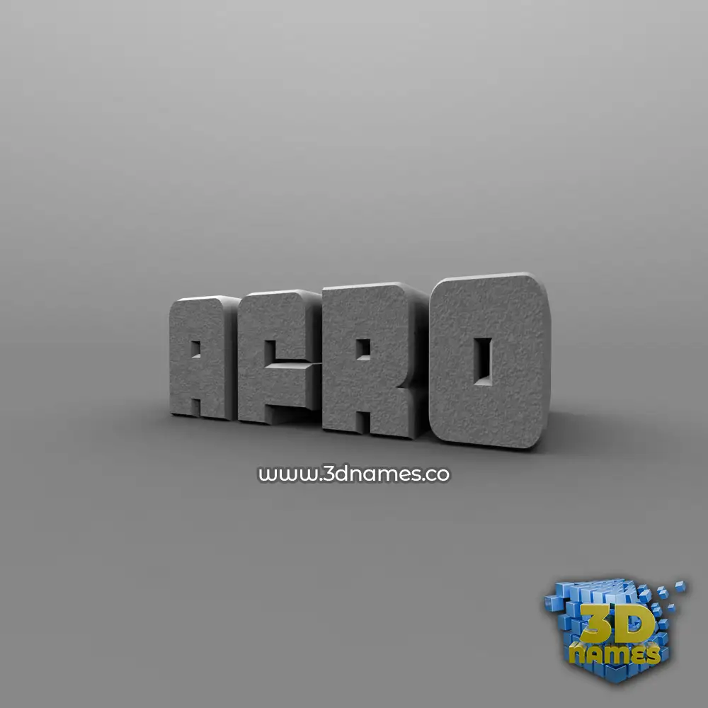 afro in Solid Grey style - 3D name wallpaper