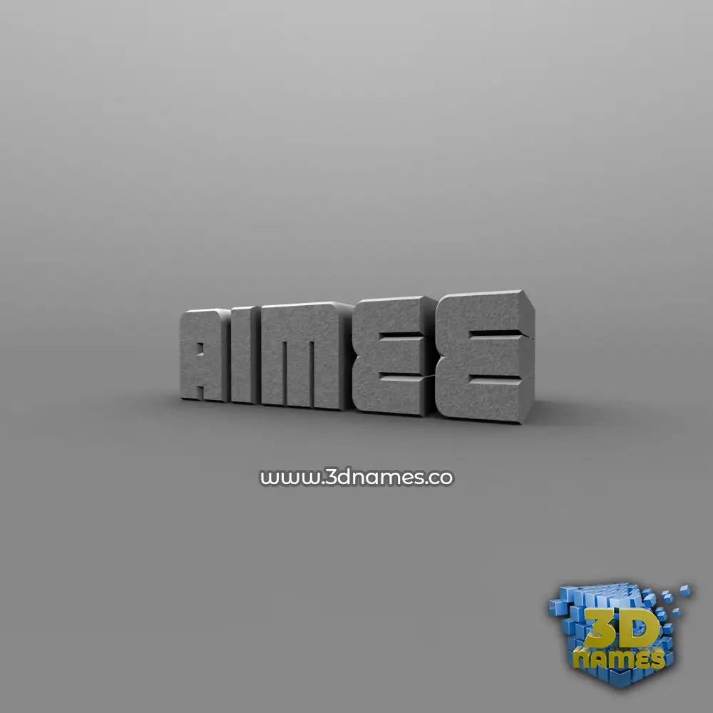 aimee in Solid Grey style - 3D name wallpaper