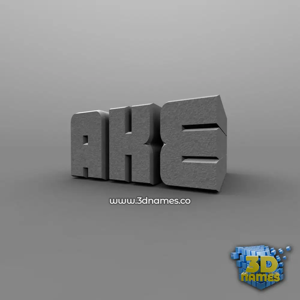 ake in Solid Grey style - 3D name wallpaper