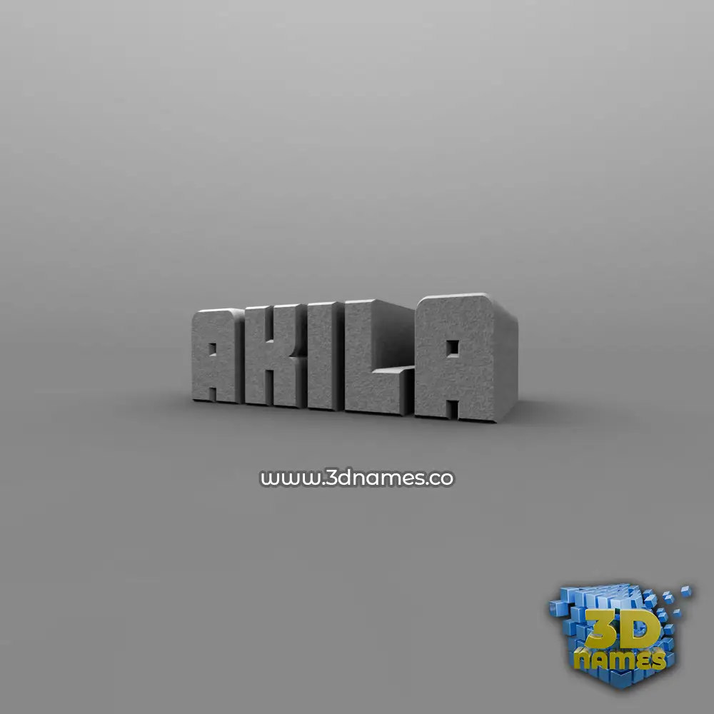 akila in Solid Grey style - 3D name wallpaper