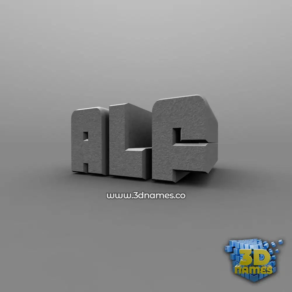 alf in Solid Grey style - 3D name wallpaper