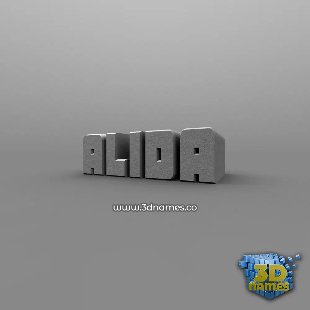 alida in Solid Grey style - 3D name wallpaper