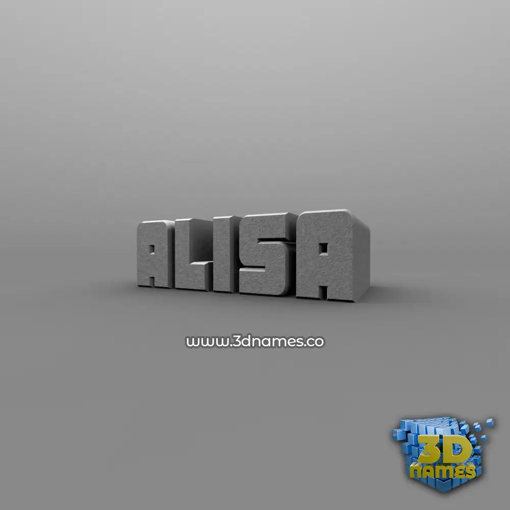 alisa in Solid Grey style - 3D name wallpaper