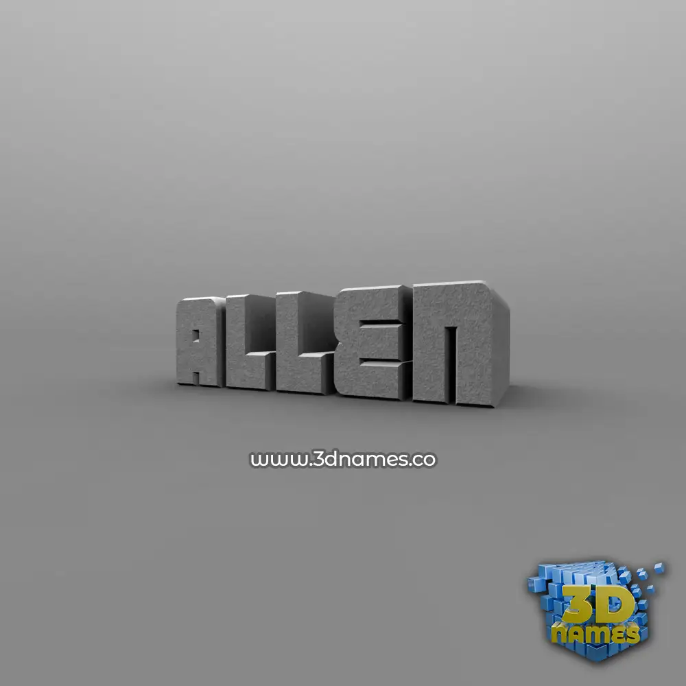 allen in Solid Grey style - 3D name wallpaper