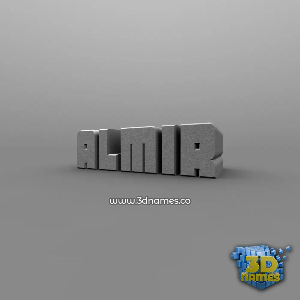 almir in Solid Grey style - 3D name wallpaper