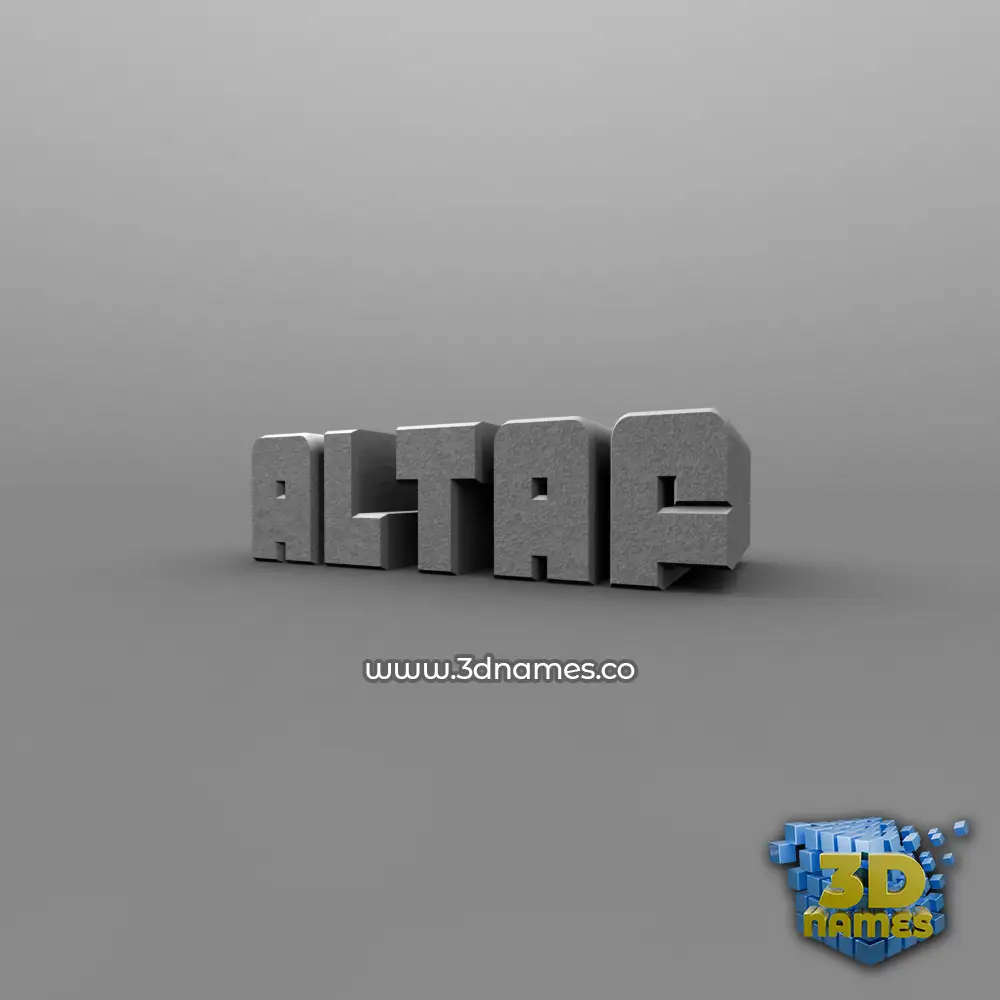 altaf in Solid Grey style - 3D name wallpaper