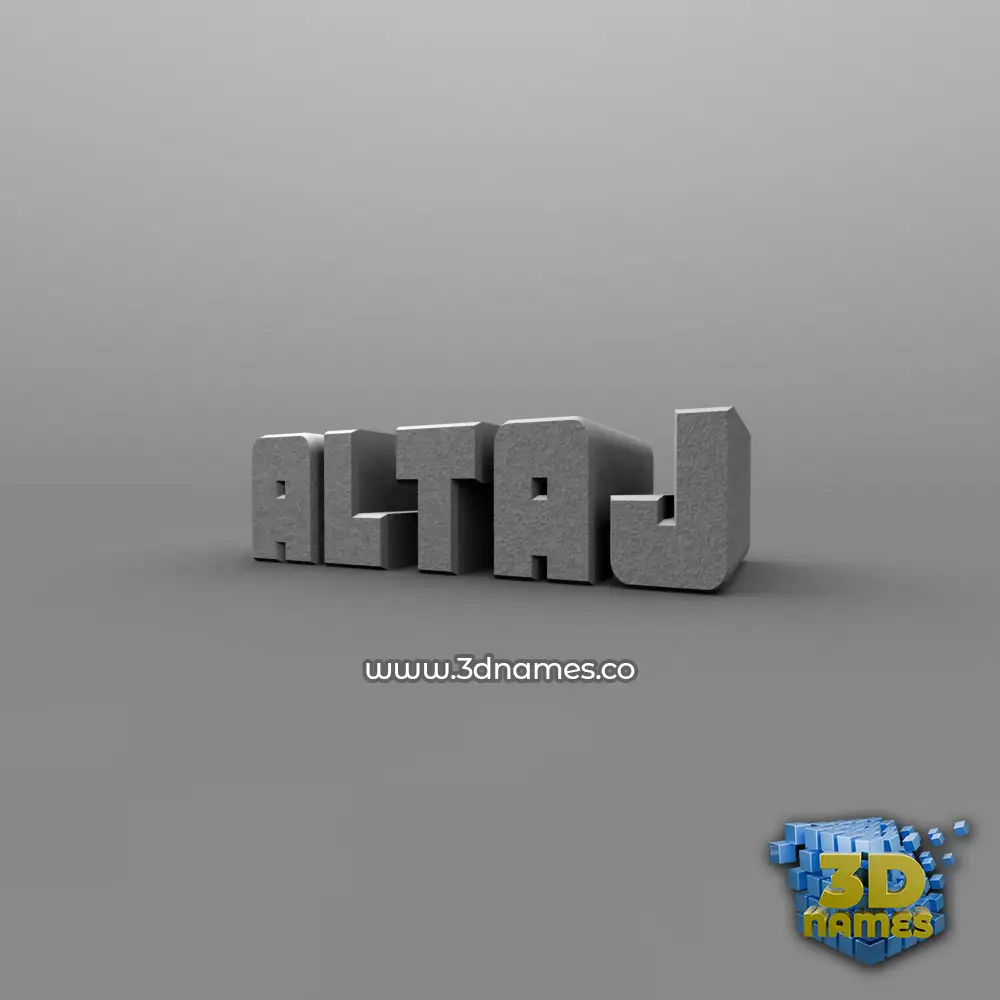 altaj in Solid Grey style - 3D name wallpaper