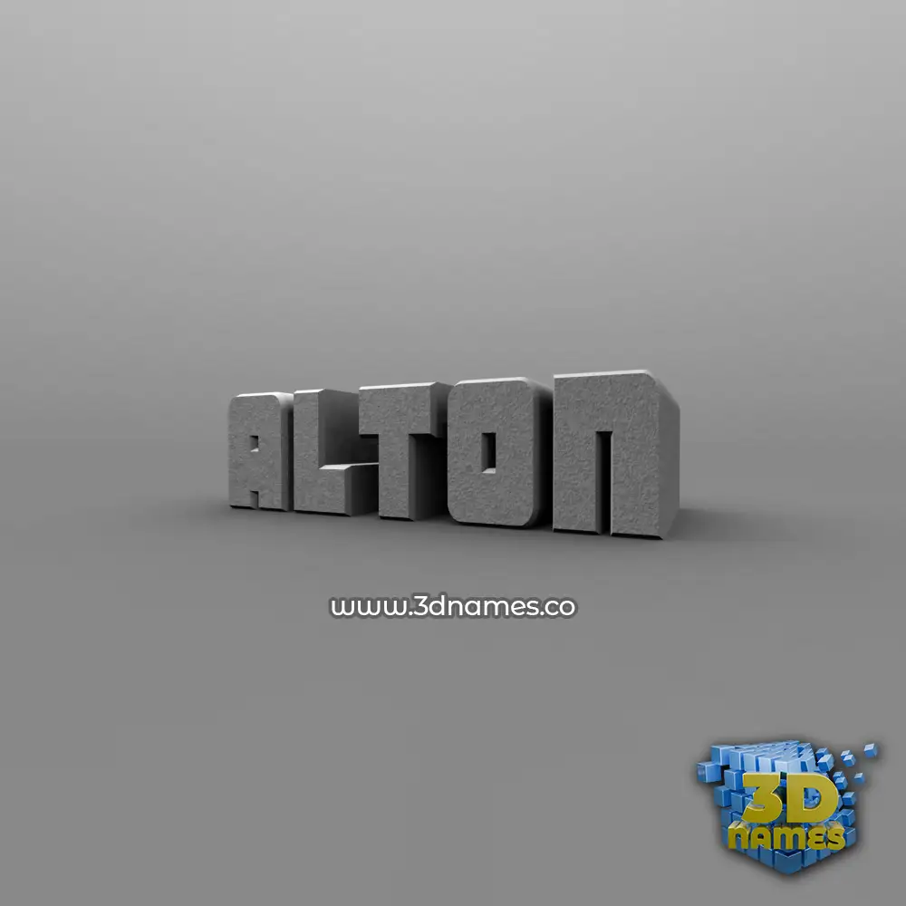 alton in Solid Grey style - 3D name wallpaper