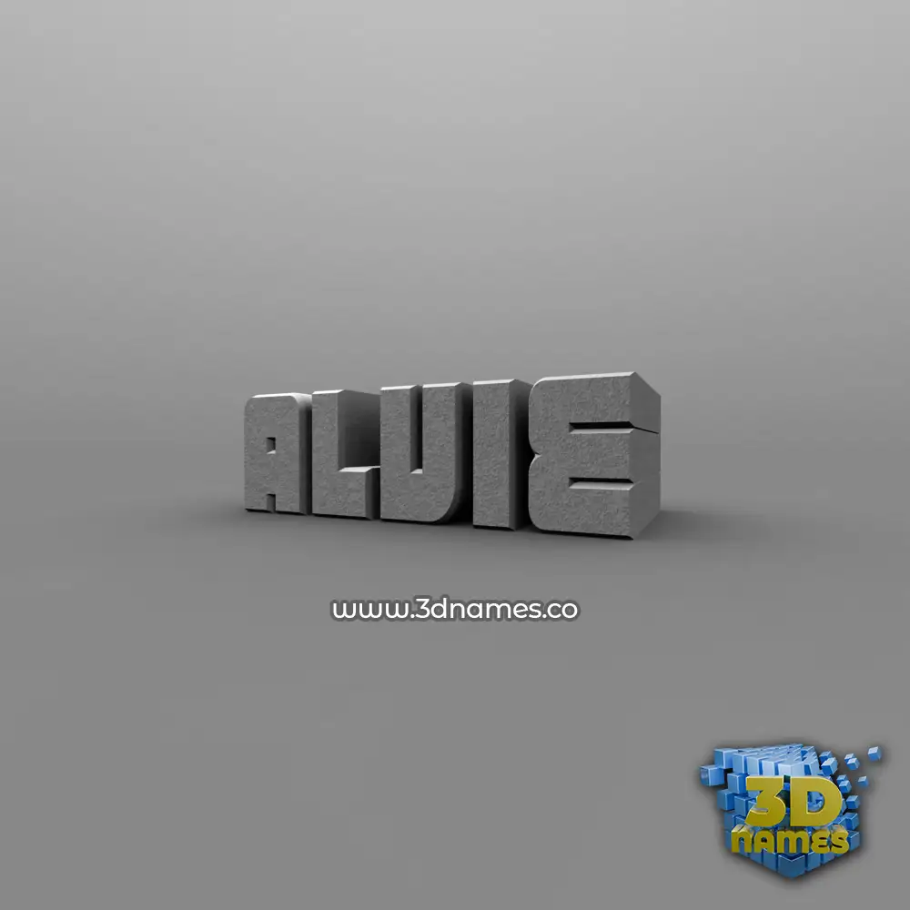 alvie in Solid Grey style - 3D name wallpaper