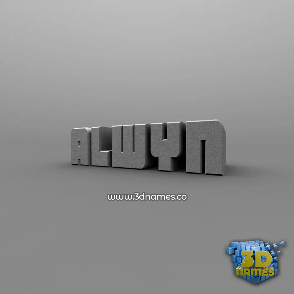 alwyn in Solid Grey style - 3D name wallpaper
