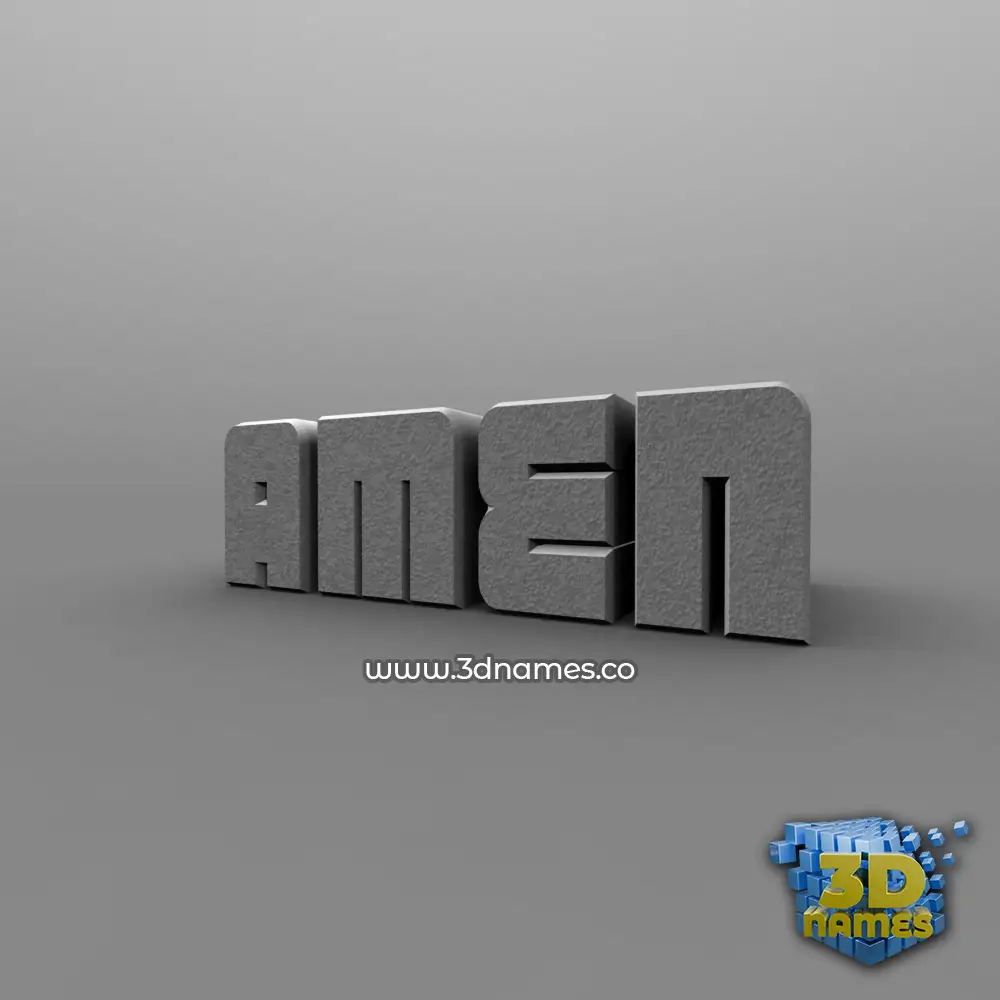 amen in Solid Grey style - 3D name wallpaper