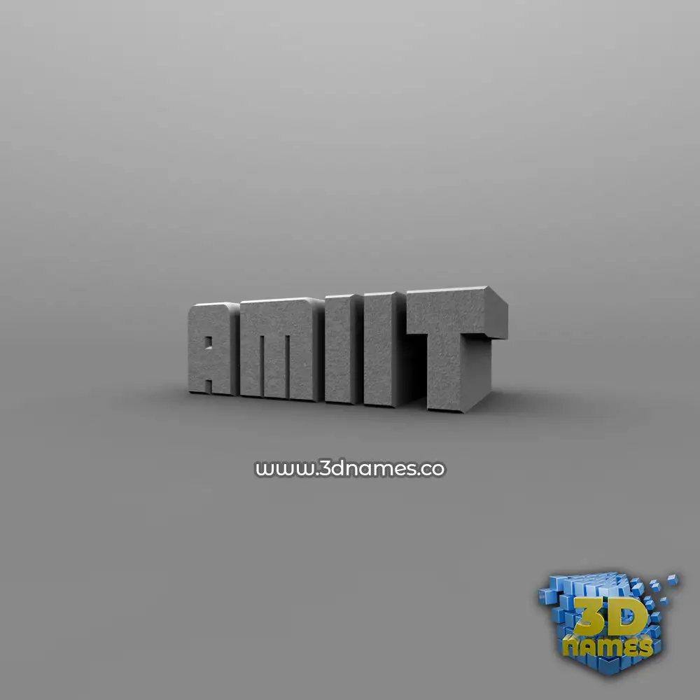 amiit in Solid Grey style - 3D name wallpaper