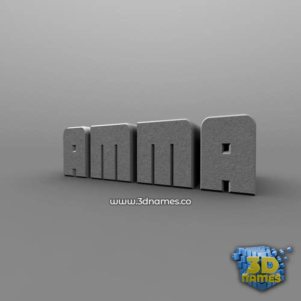 amma in Solid Grey style - 3D name wallpaper