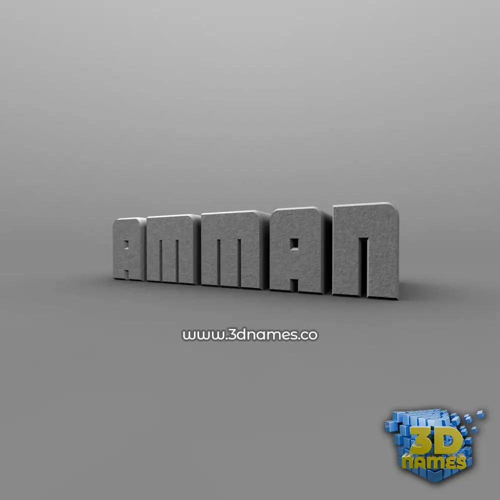 amman in Solid Grey style - 3D name wallpaper