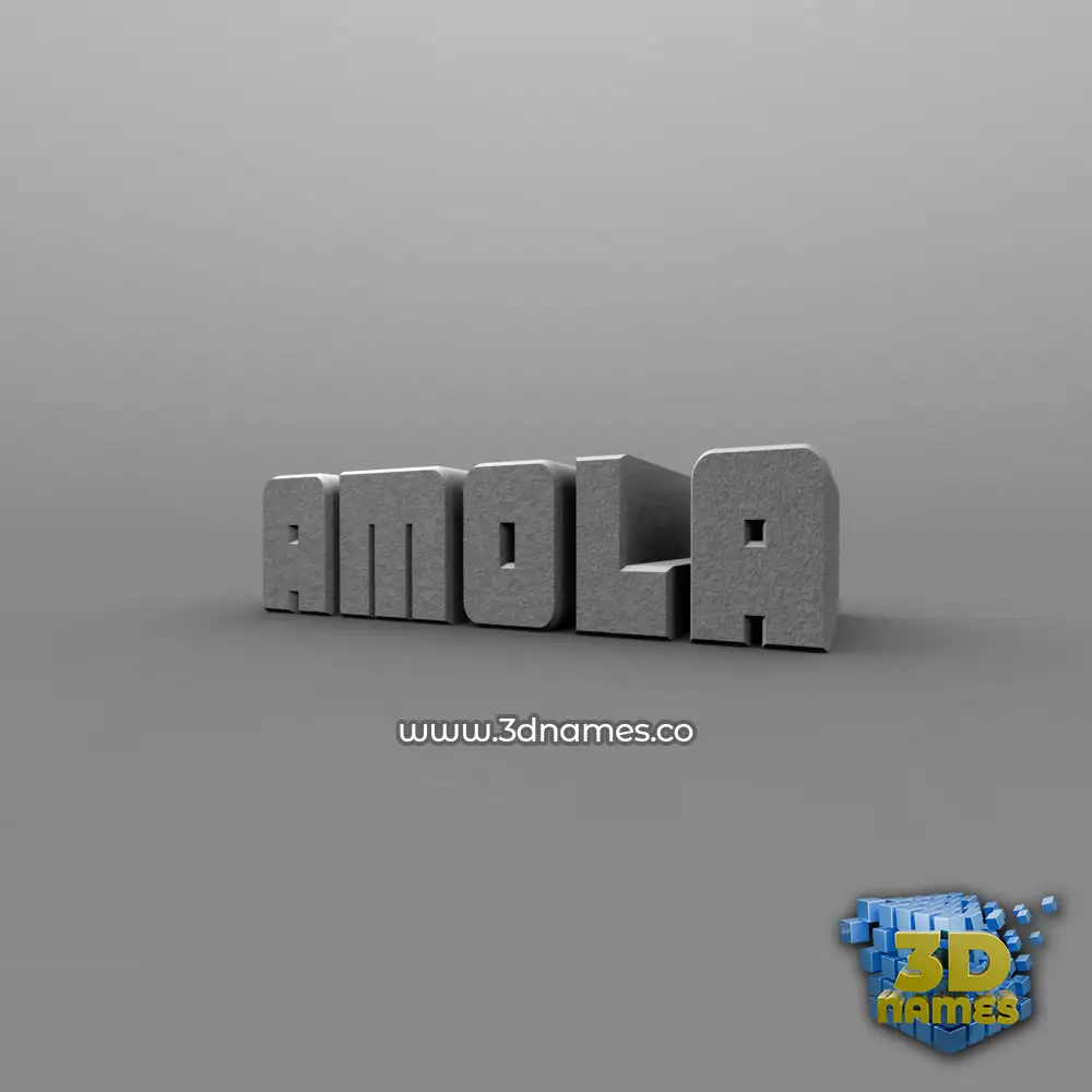amola in Solid Grey style - 3D name wallpaper