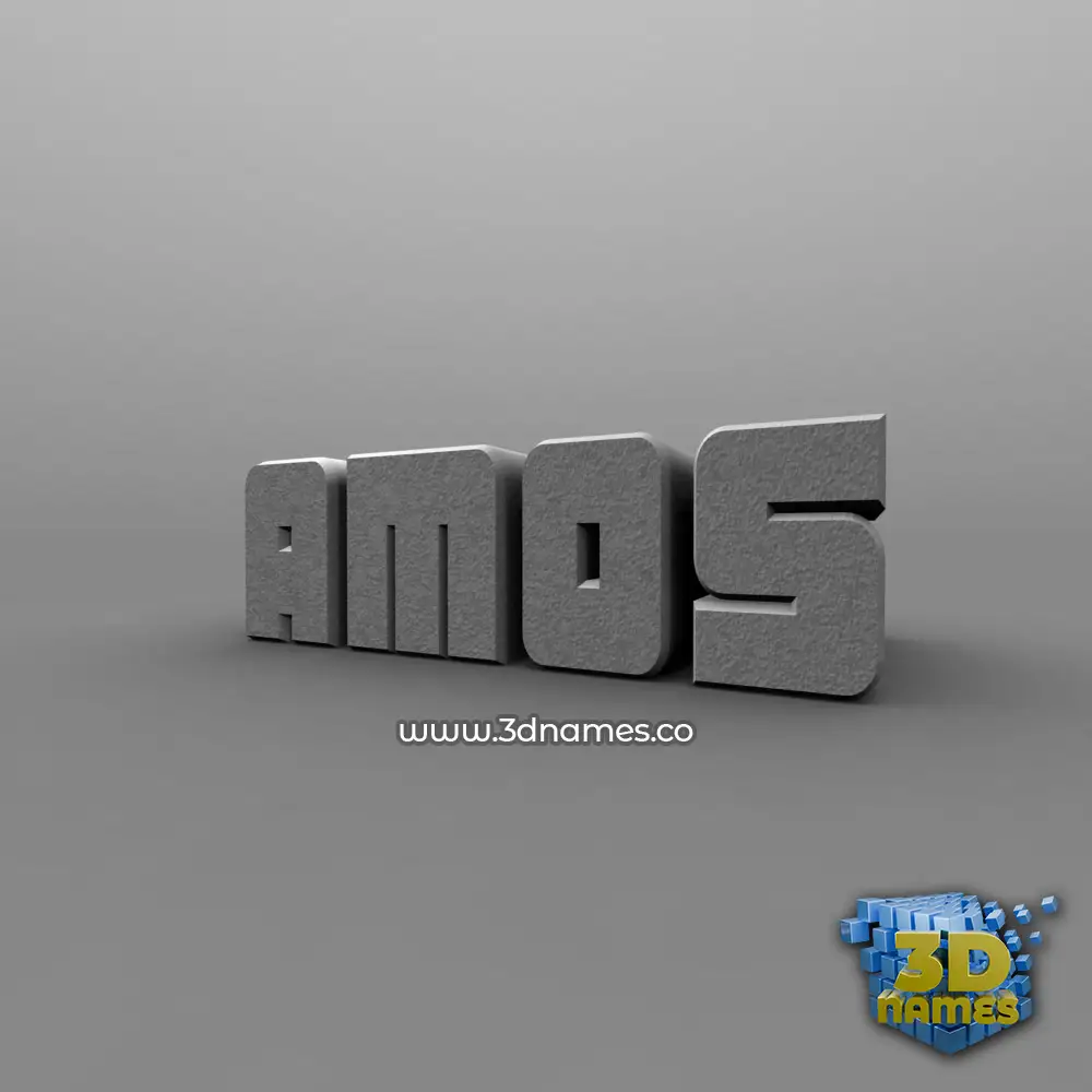 amos in Solid Grey style - 3D name wallpaper