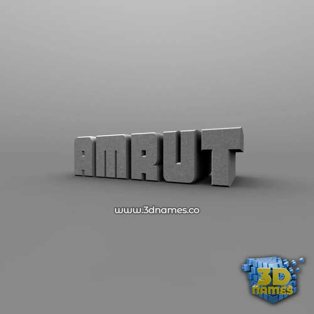 amrut in Solid Grey style - 3D name wallpaper