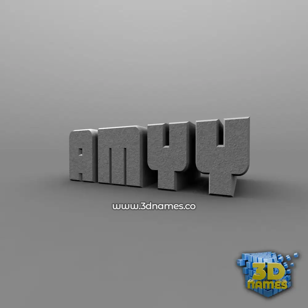 amyy in Solid Grey style - 3D name wallpaper