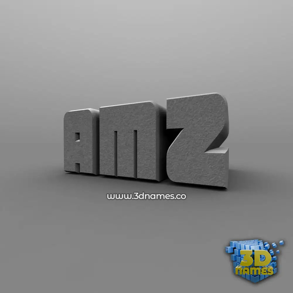 amz in Solid Grey style - 3D name wallpaper