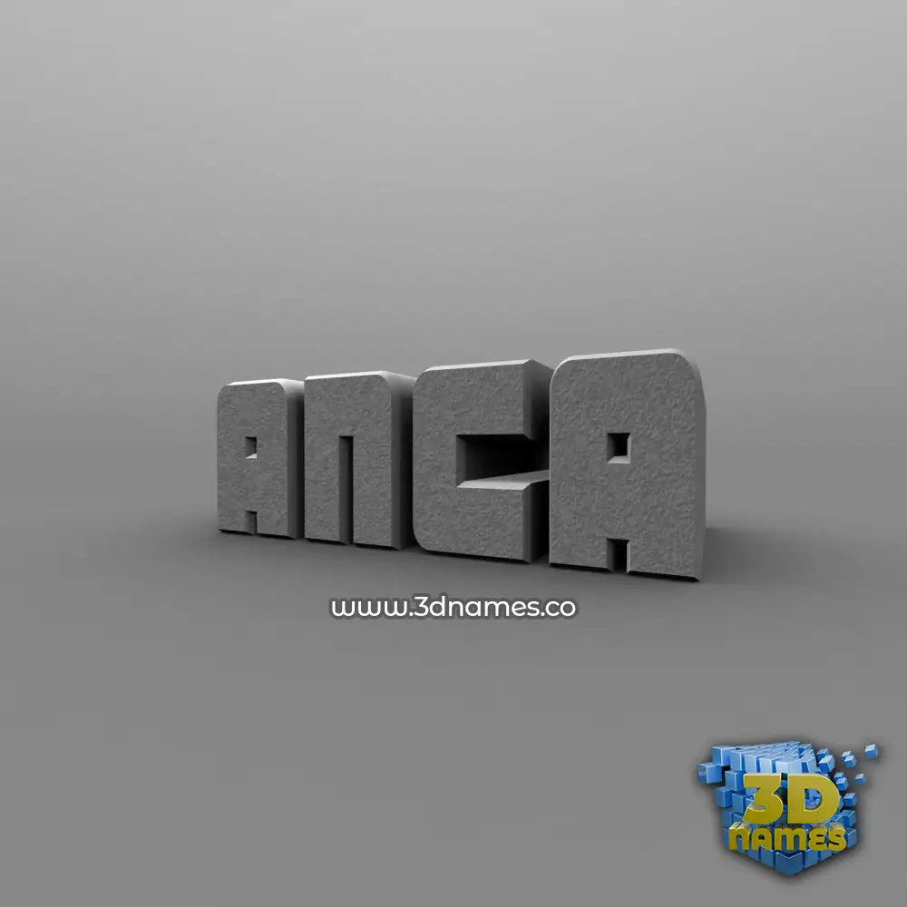 anca in Solid Grey style - 3D name wallpaper