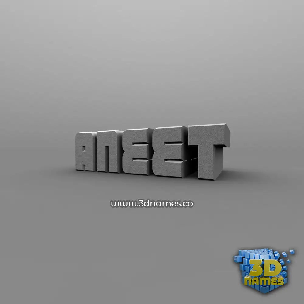 aneet in Solid Grey style - 3D name wallpaper