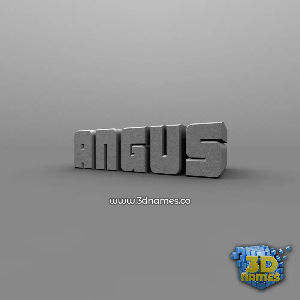 angus in Solid Grey style - 3D name wallpaper