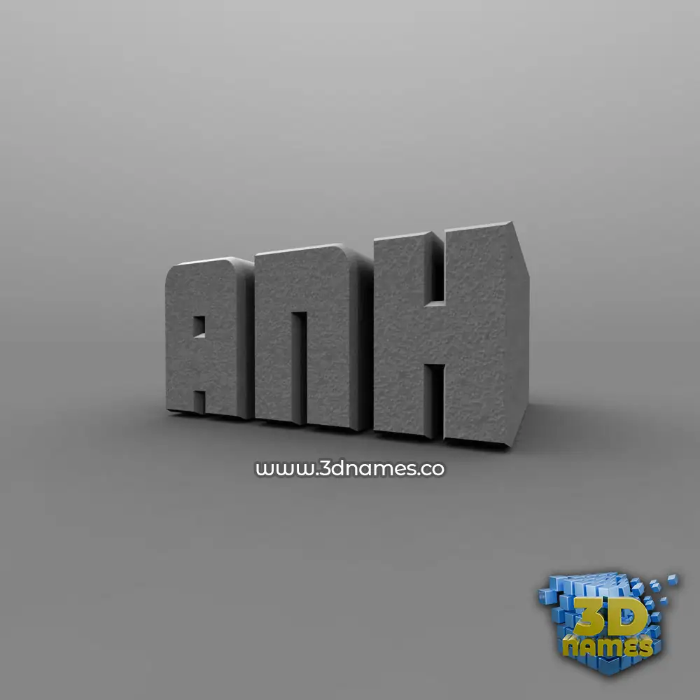 anh in Solid Grey style - 3D name wallpaper