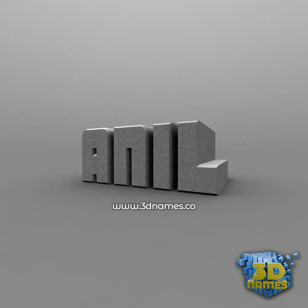 anil in Solid Grey style - 3D name wallpaper