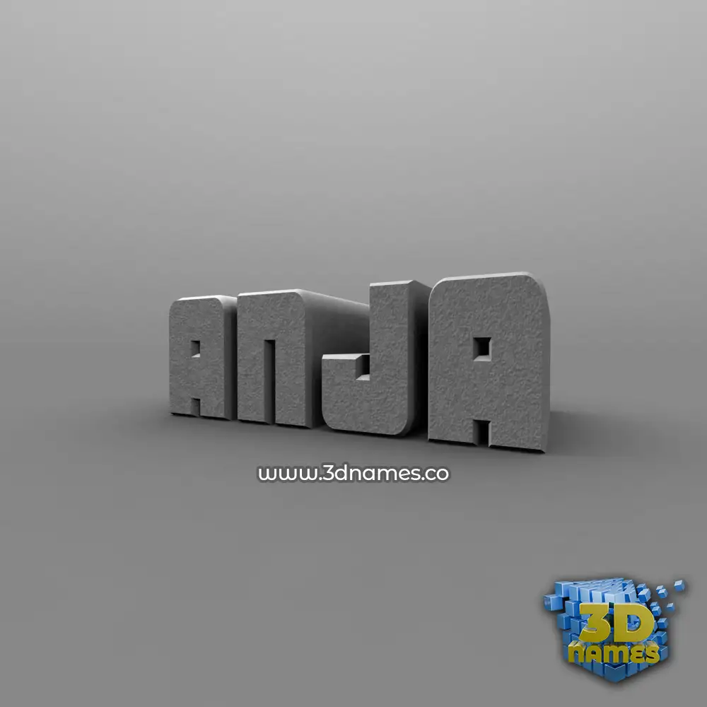 anja in Solid Grey style - 3D name wallpaper