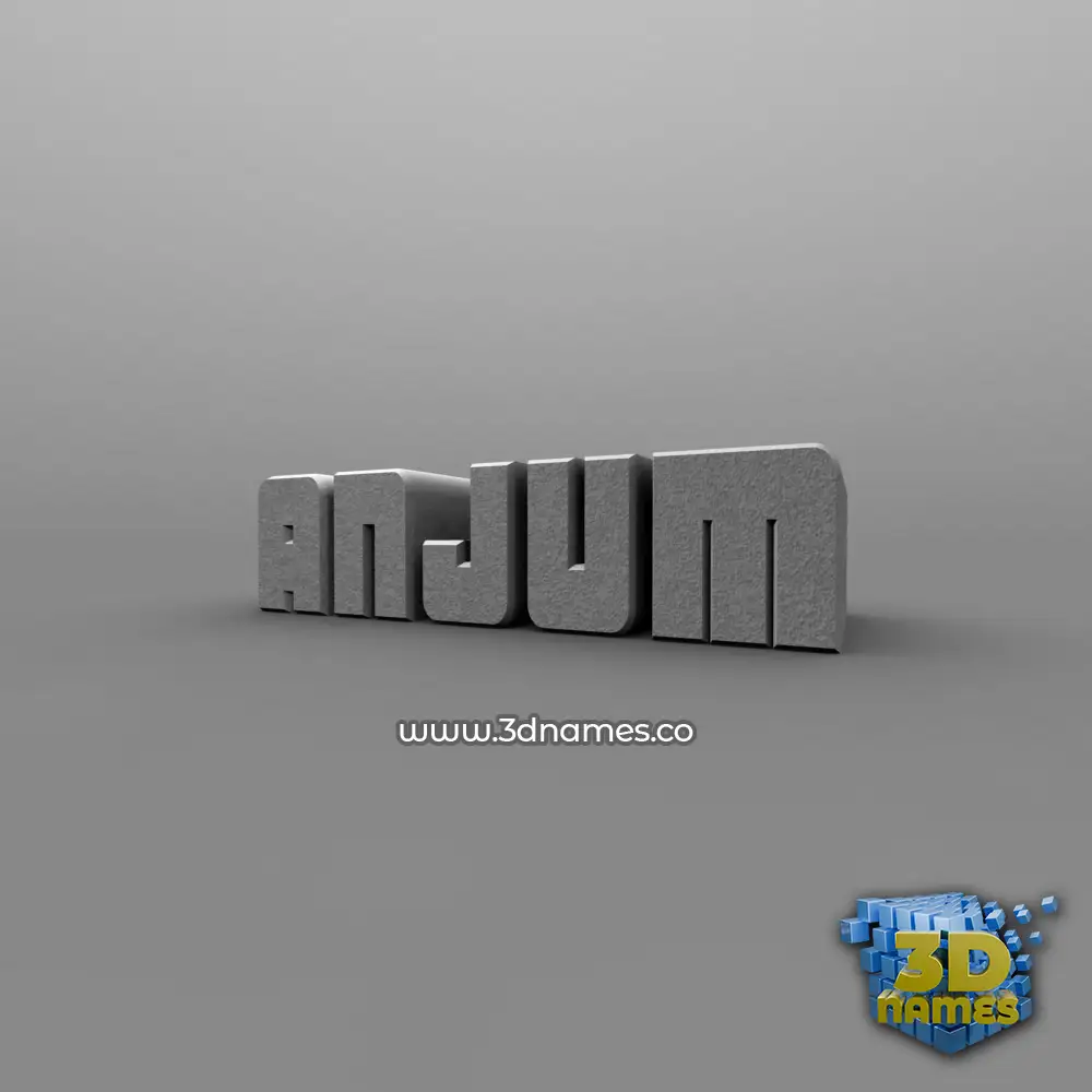anjum in Solid Grey style - 3D name wallpaper