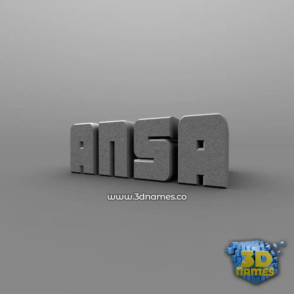 ansa in Solid Grey style - 3D name wallpaper