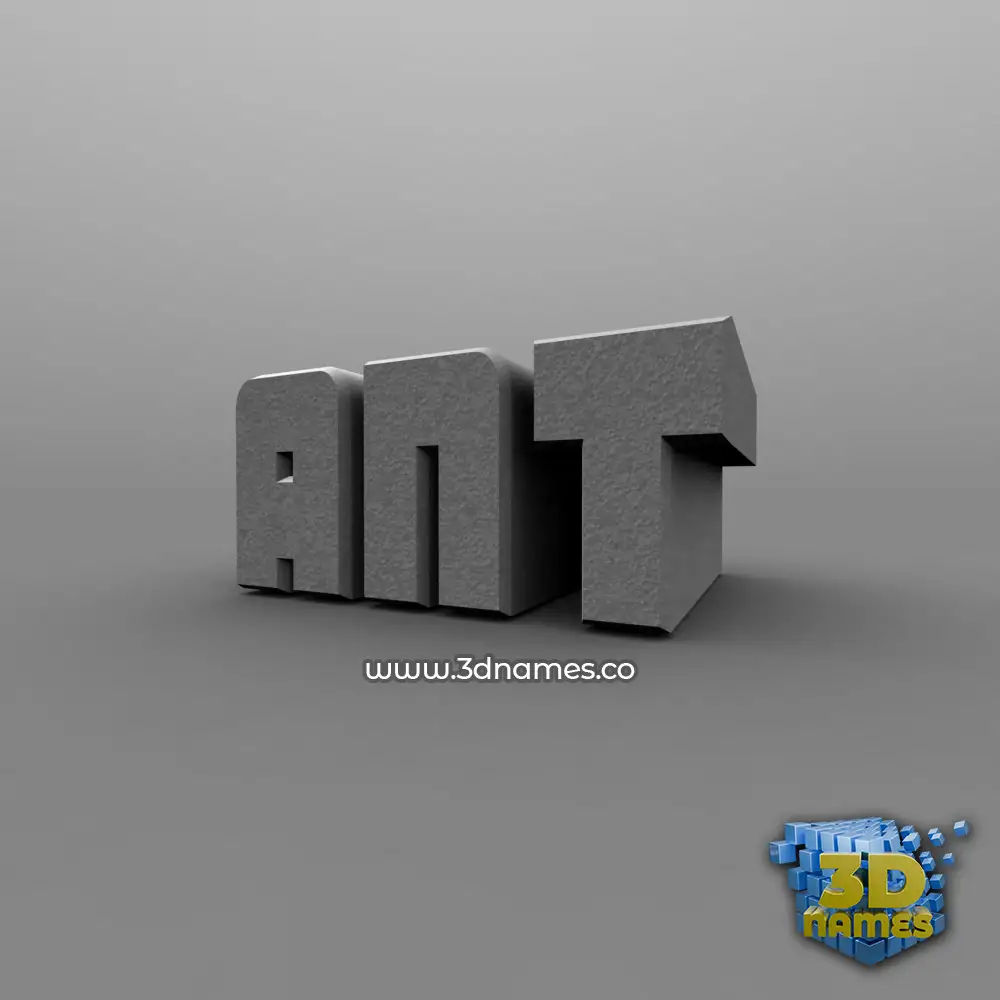 ant in Solid Grey style - 3D name wallpaper