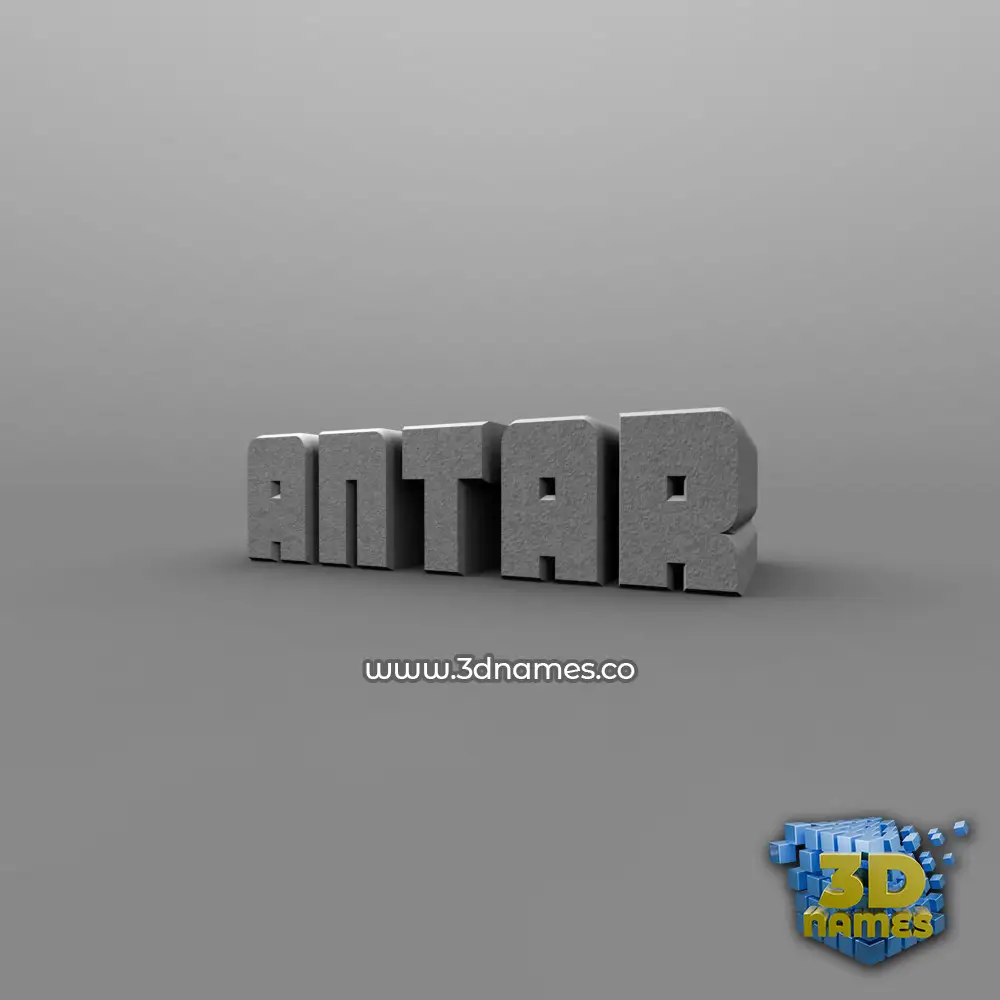 antar in Solid Grey style - 3D name wallpaper