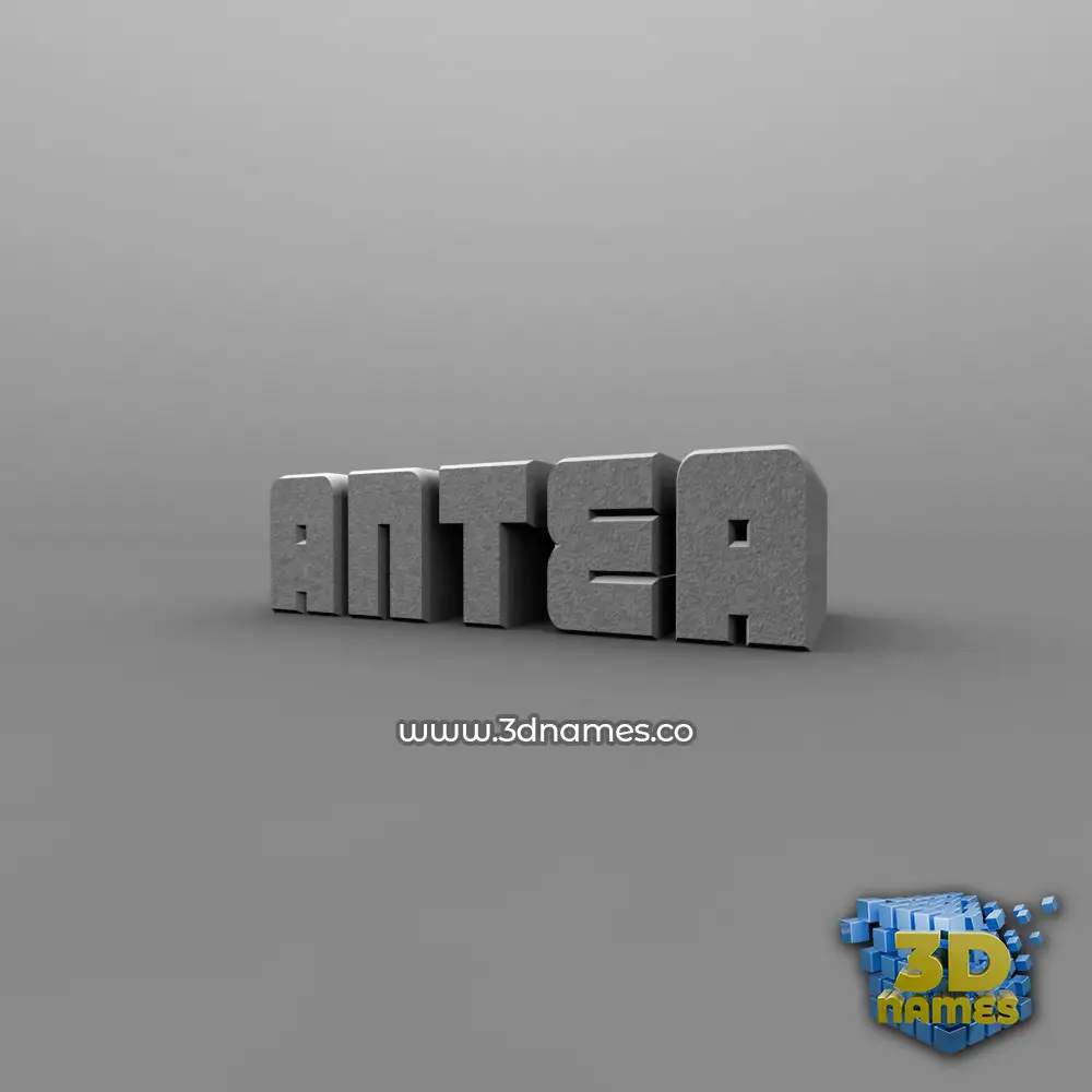 antea in Solid Grey style - 3D name wallpaper
