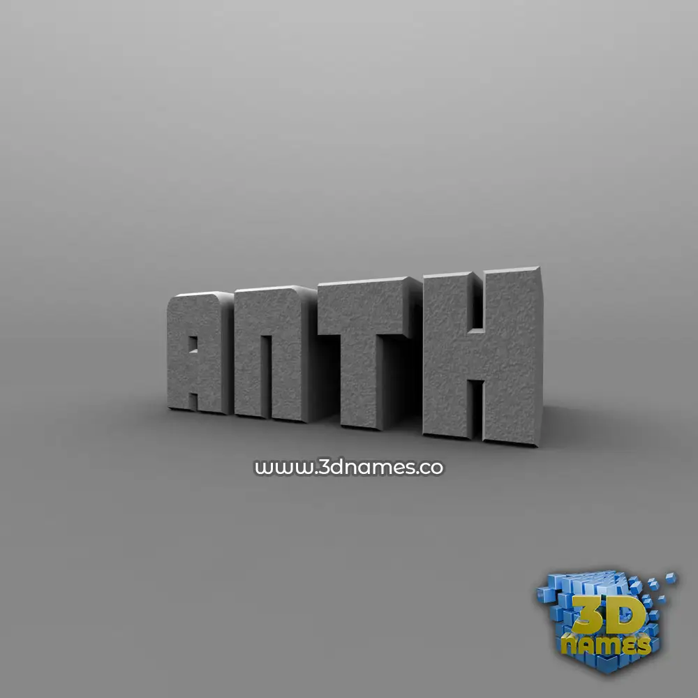 anth in Solid Grey style - 3D name wallpaper