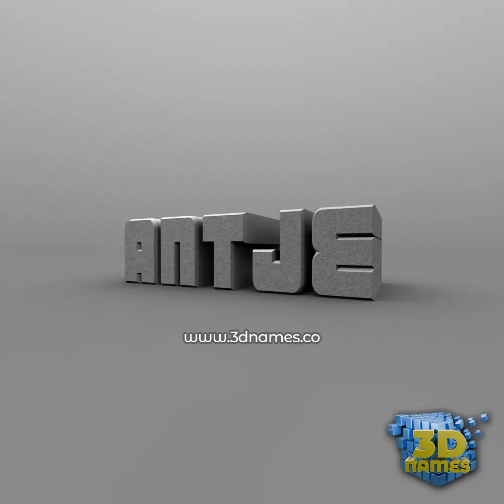 antje in Solid Grey style - 3D name wallpaper