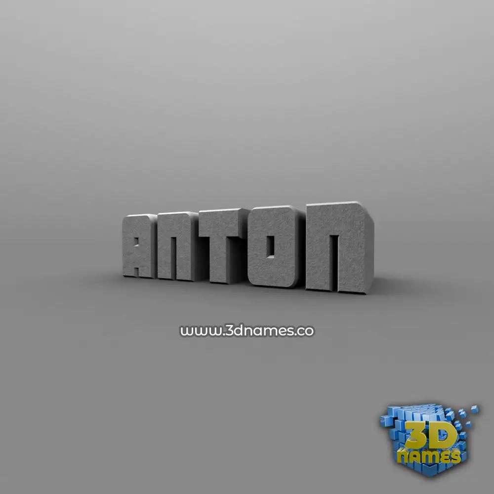 anton in Solid Grey style - 3D name wallpaper