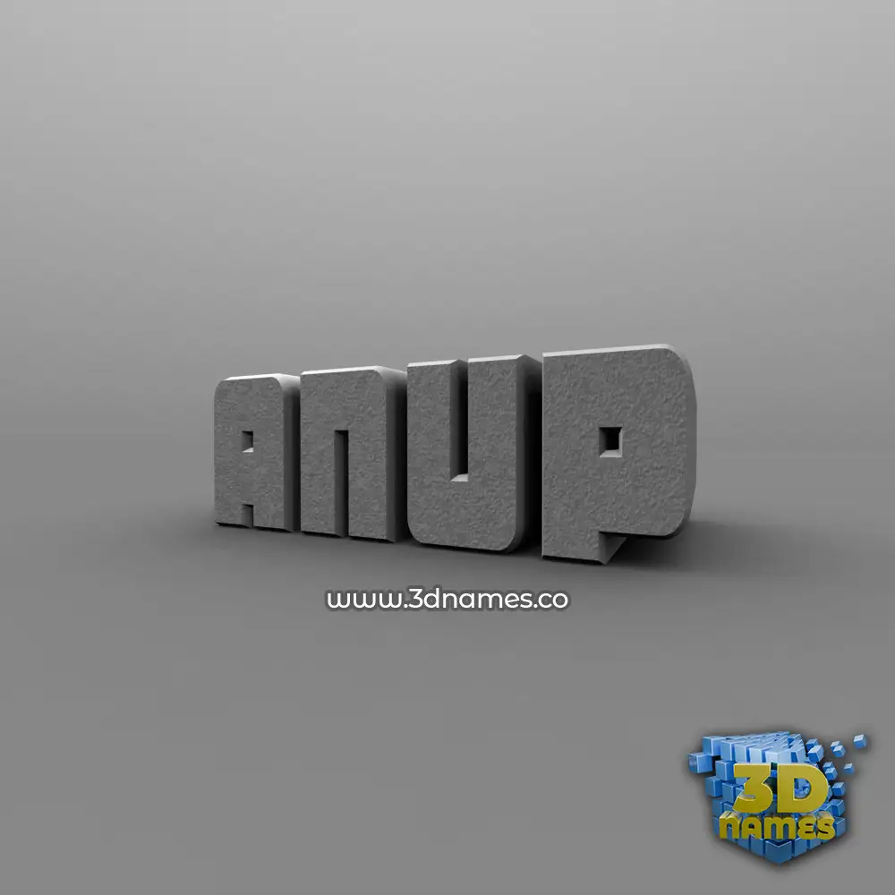 anup in Solid Grey style - 3D name wallpaper