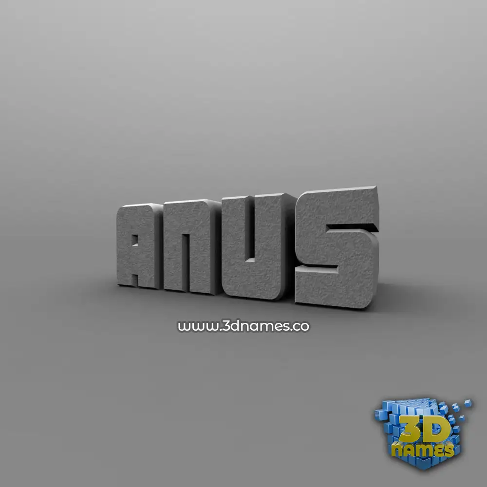 anus in Solid Grey style - 3D name wallpaper
