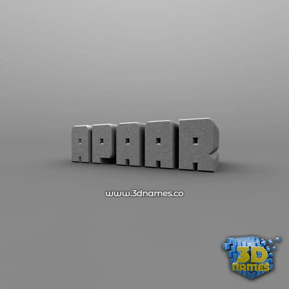 apaar in Solid Grey style - 3D name wallpaper