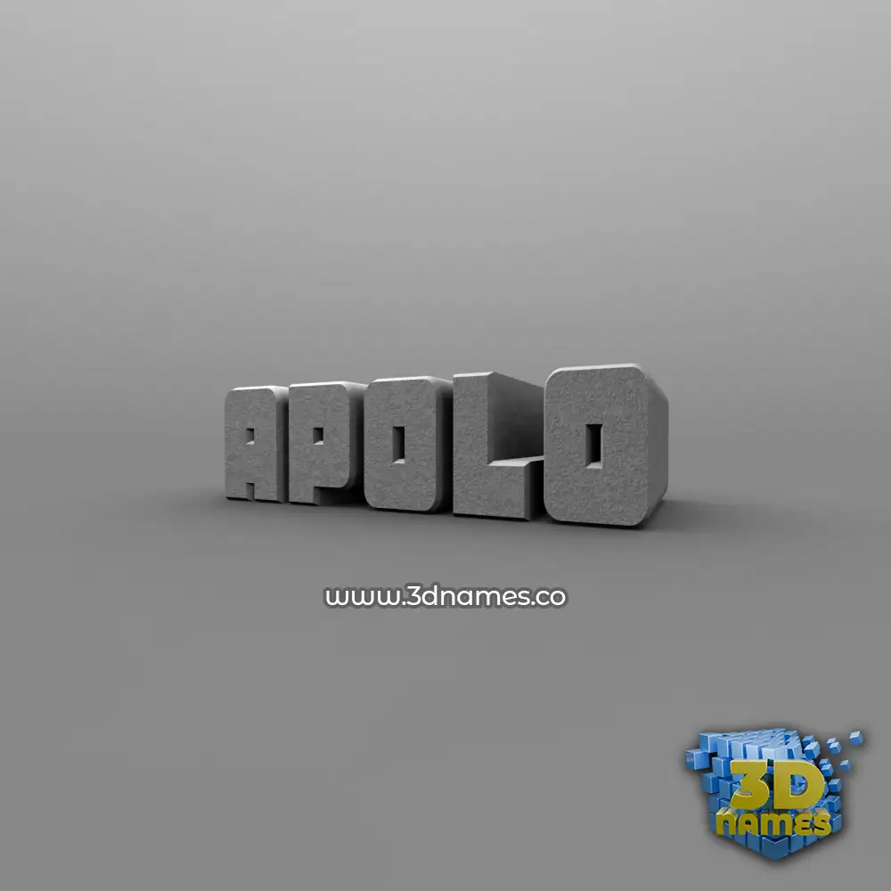 apolo in Solid Grey style - 3D name wallpaper