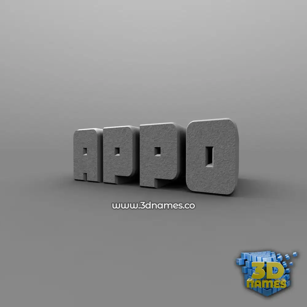appo in Solid Grey style - 3D name wallpaper