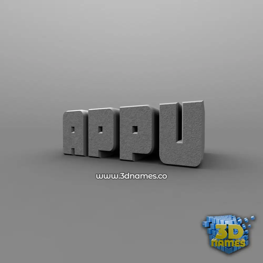 appu in Solid Grey style - 3D name wallpaper