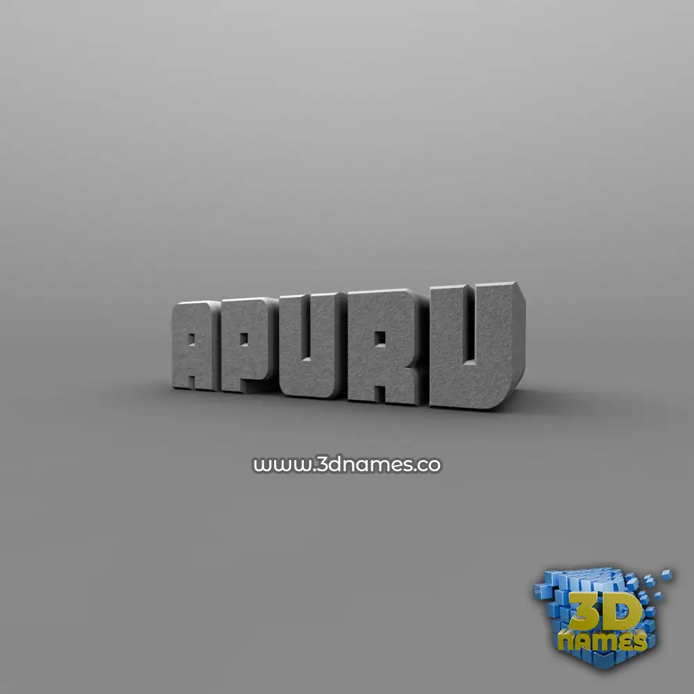 apurv in Solid Grey style - 3D name wallpaper