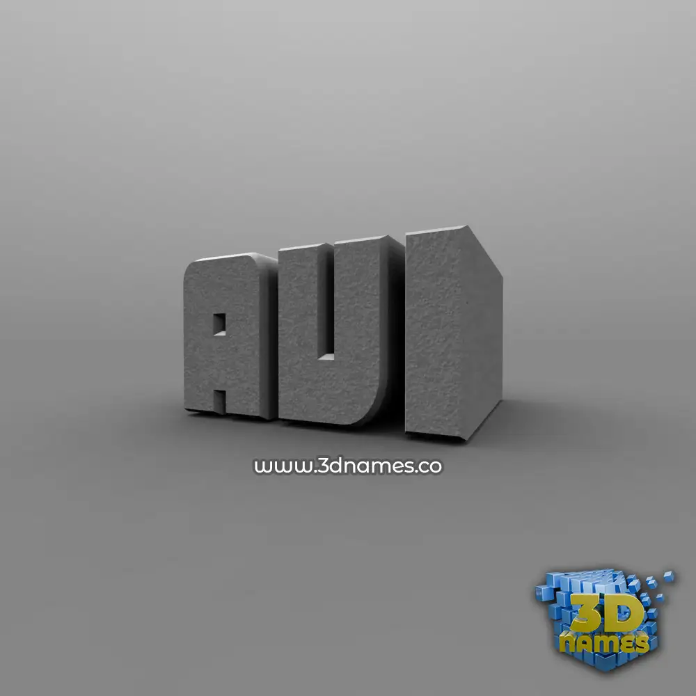 avi in Solid Grey style - 3D name wallpaper