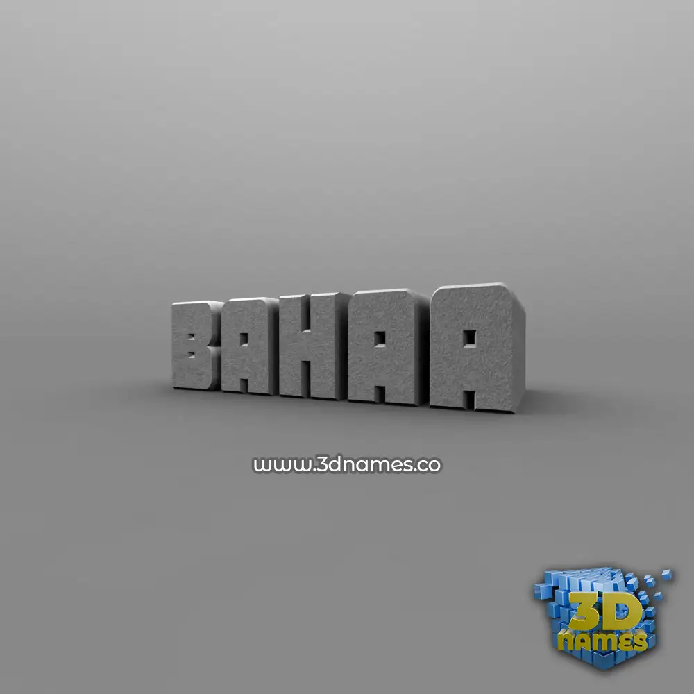 bahaa in Solid Grey style - 3D name wallpaper