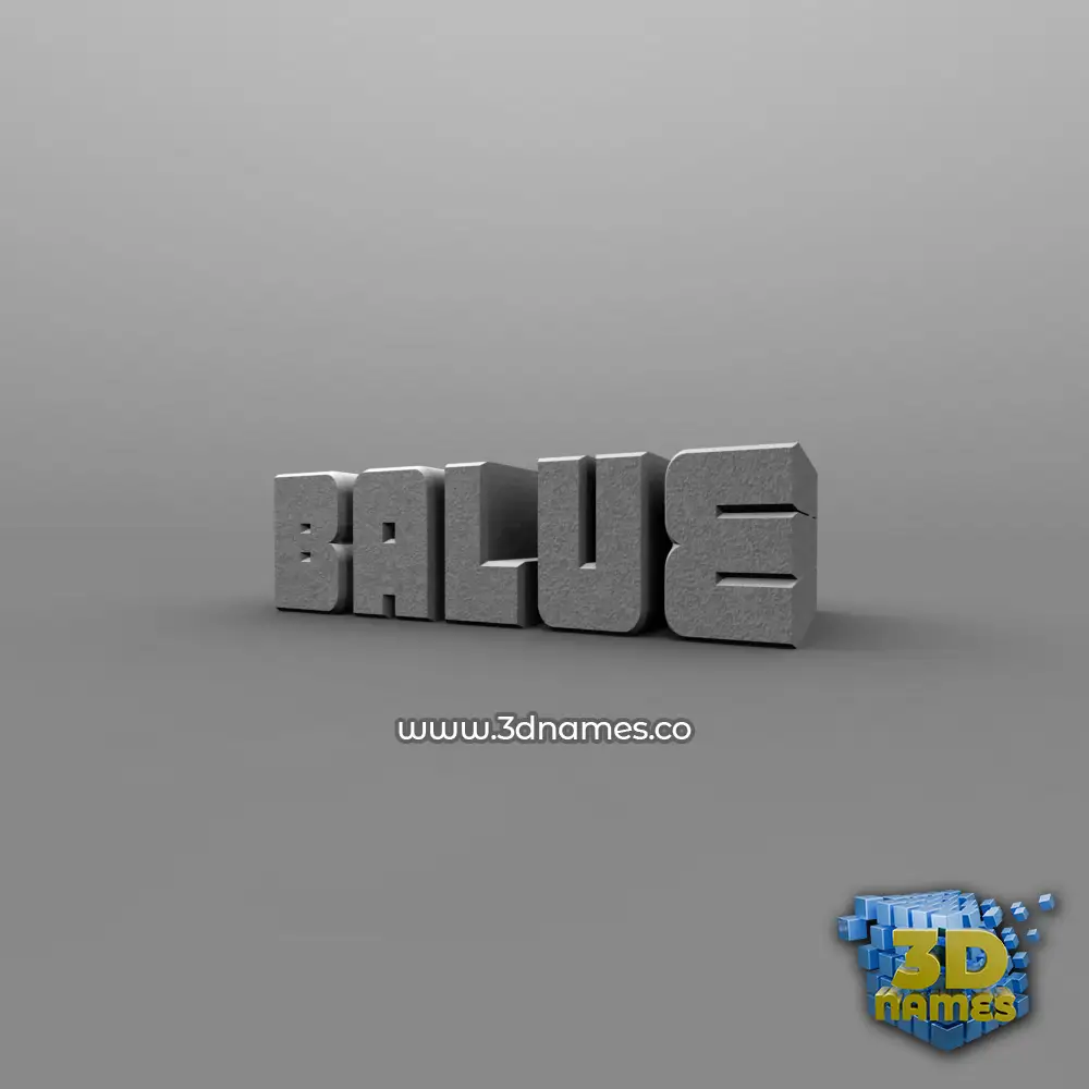 balue in Solid Grey style - 3D name wallpaper